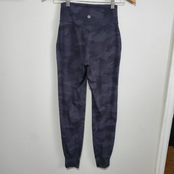 LULULEMON Align Joggers Pants Nulu Hi-Rise Stretch Camo Deep Coal Womens 2 x 29" - Picture 7 of 13